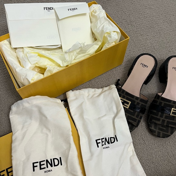 Fendi Monogram Heeled Sandals - Picture 8 of 8